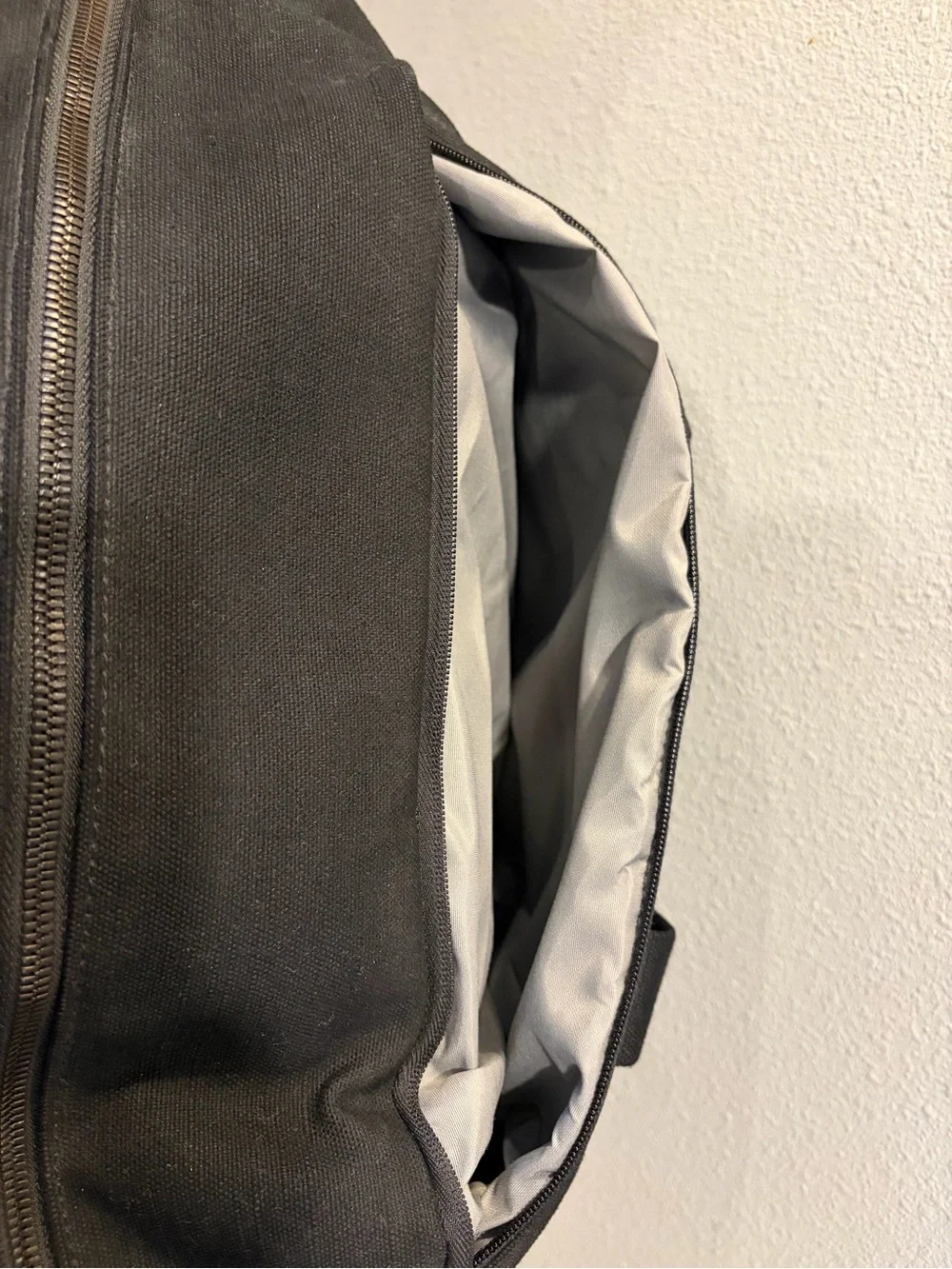 Away Black Canvas Duffel Bag with Front Patch Pocket - Like New! Retails $245